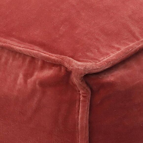 Threshold -  Costa Velvet Pouf Modern Square Upholste Blush - Picture 2 of 2